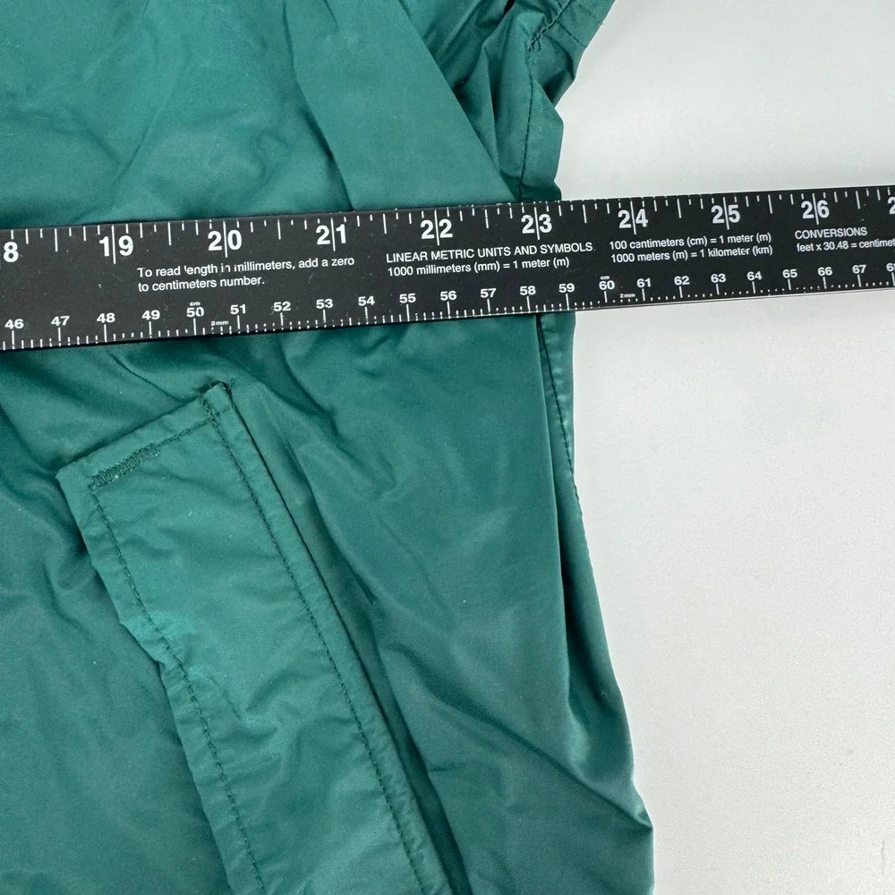 Vintage Woolrich Mens Large Green Nylon Anorak Pullover Hooded Jacket Pocket